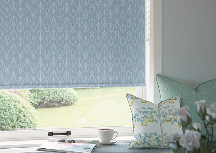 Beech Leaf (Blackout), Blue Wash - Roller Blind - Image 5